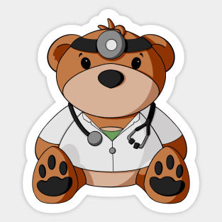Doctor Teddy Bear Sticker